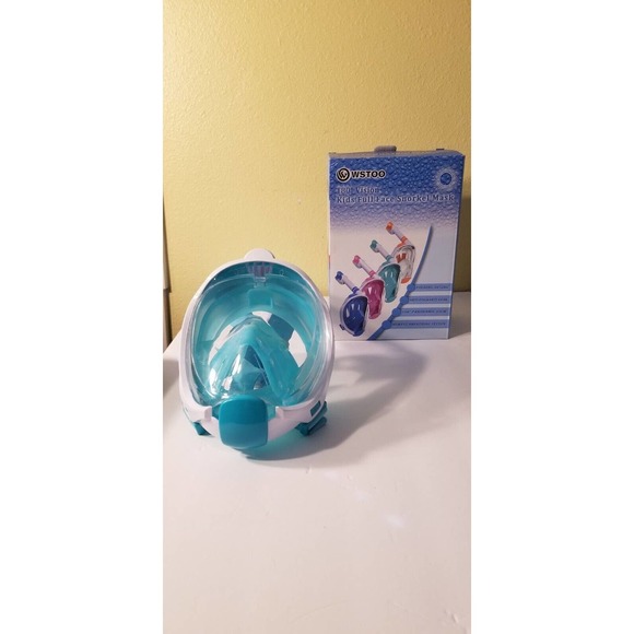 2 WSTOO Kids Snorkel Mask,Fold 180 Degree Panoramic View Kids Snorkel Mask - Picture 2 of 13